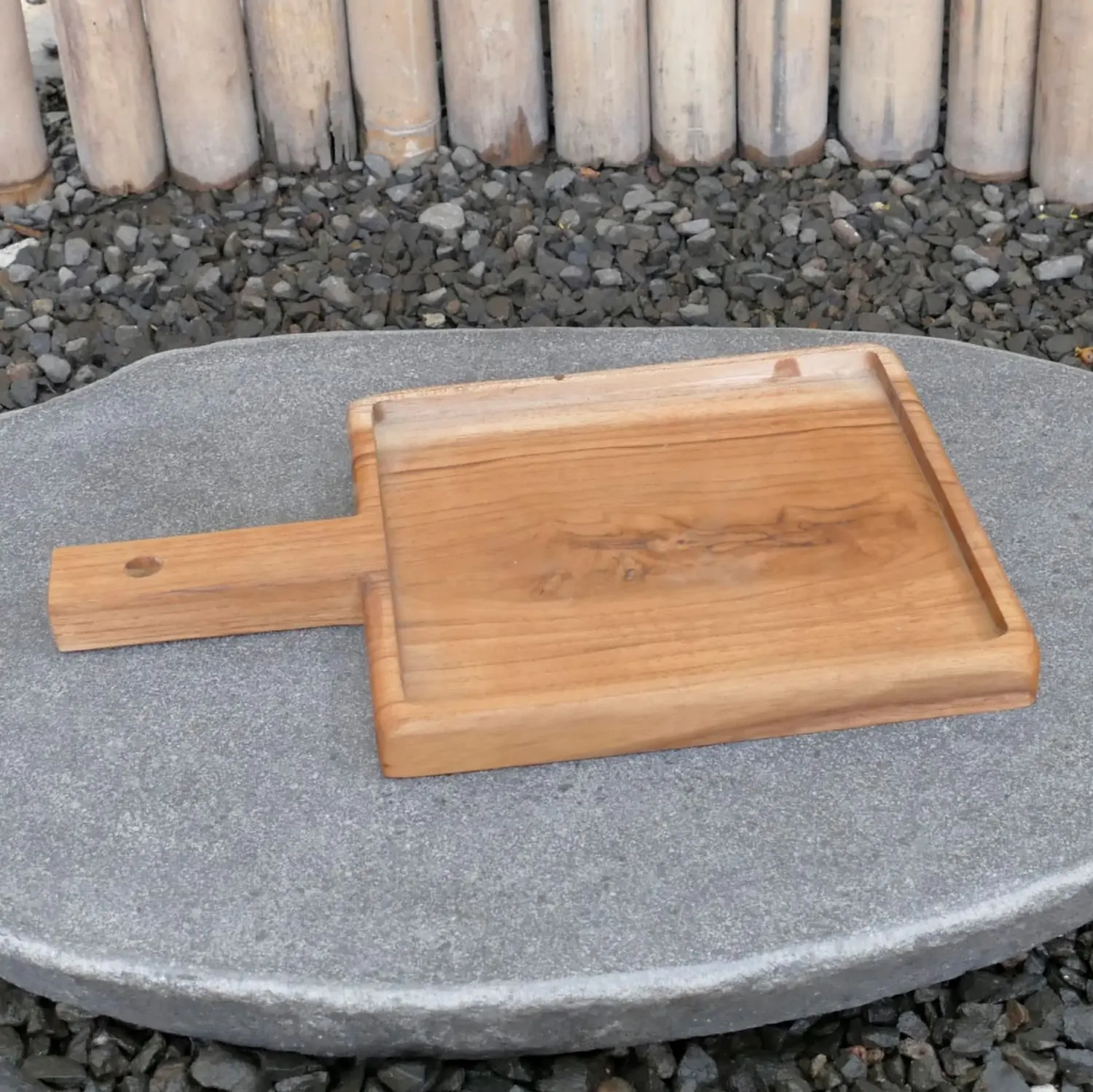  Product image 1 of the product “Wooden tray, made of teak wood, 30 x 20 x 2 cm ”